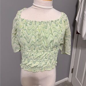 Hollister Light Green Casual Top